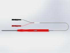 Bipolar Micro Fork Probe, 45mm, straight 