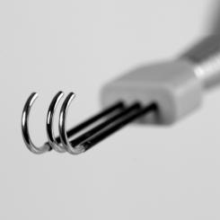 Hook probe 25mm tripolar, straight 