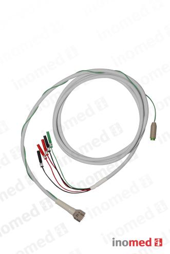 Connecting cable shielded for inomed laryngeal electrodes 